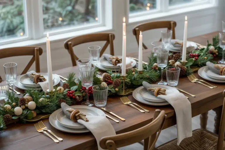 19 Breathtaking Natural Christmas Tablescape Ideas That Bring the Outdoors In